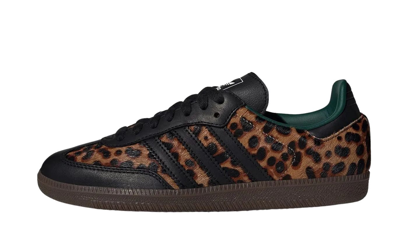 adidas Samba OG Black Green Leopard