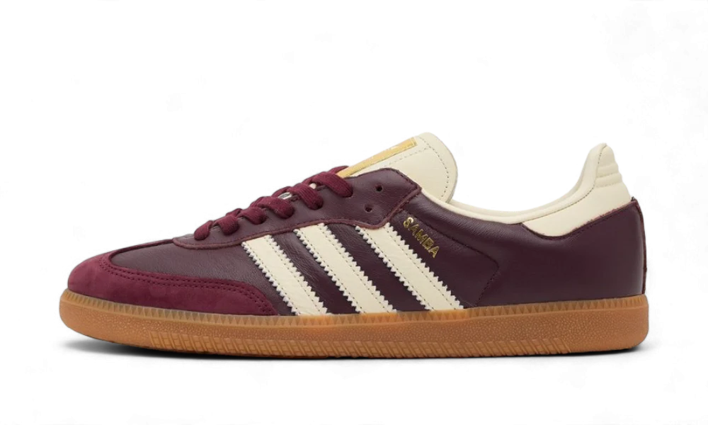 adidas Samba OG Maroon Gold Metallic