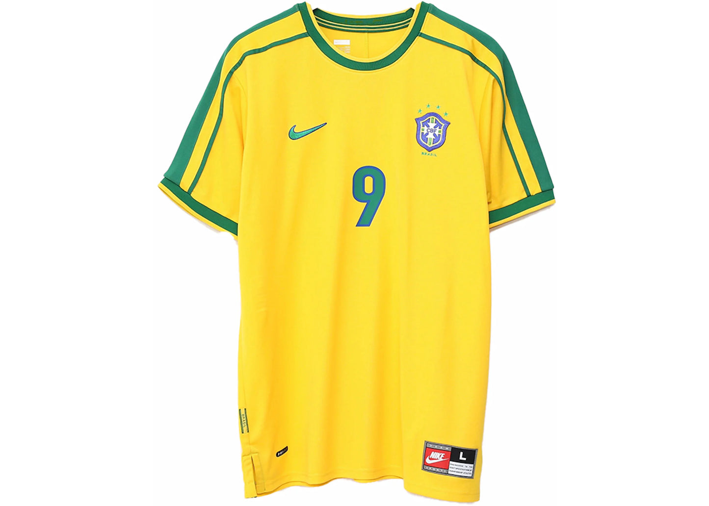 Nike Brazil 1998 Reissue Ronaldo Soccer Jersey Varsity Maize