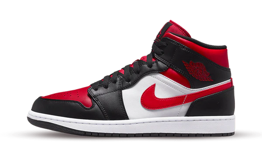 Jordan 1 Mid White Black Red